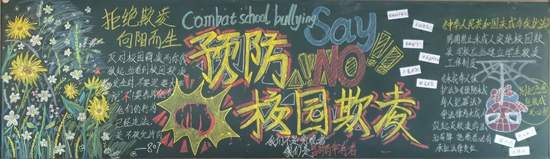 让勇敢发声，预防校园欺凌主题黑板报