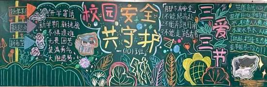 校园安全共守护主题黑板报