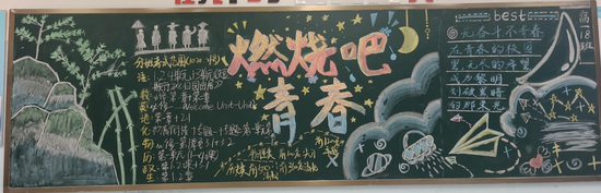 点燃青春，放飞梦想主题黑板报