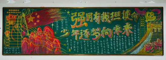 强国有我，使命担当主题黑板报