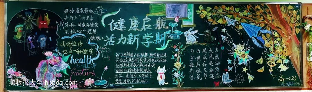 健康起航，活力新学期主题黑板报-第3张