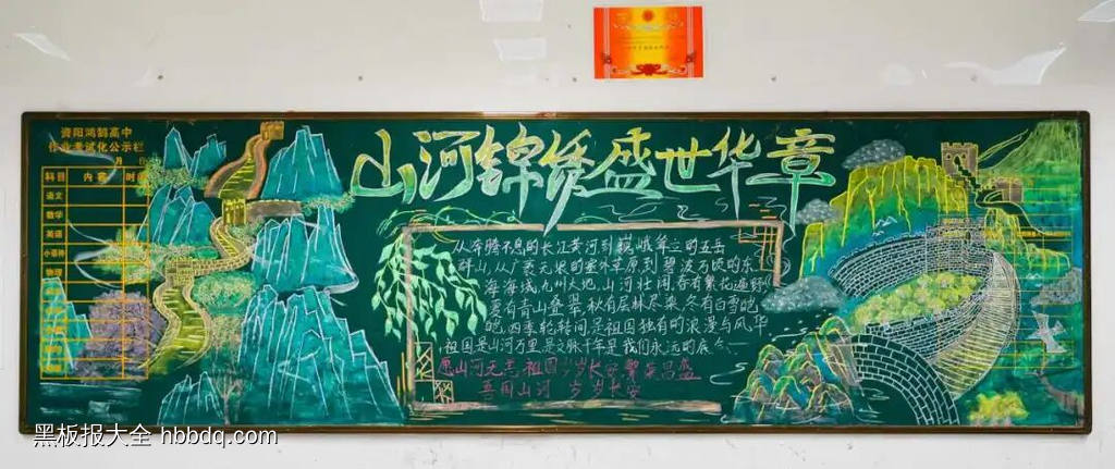 强国有我，使命担当主题黑板报-第2张
